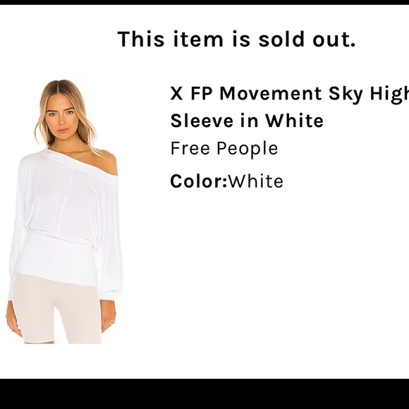 Free People x FP Movement Sky High Long Sleeve Oversized Top Ice Bath Blue Small - Picture 14 of 16